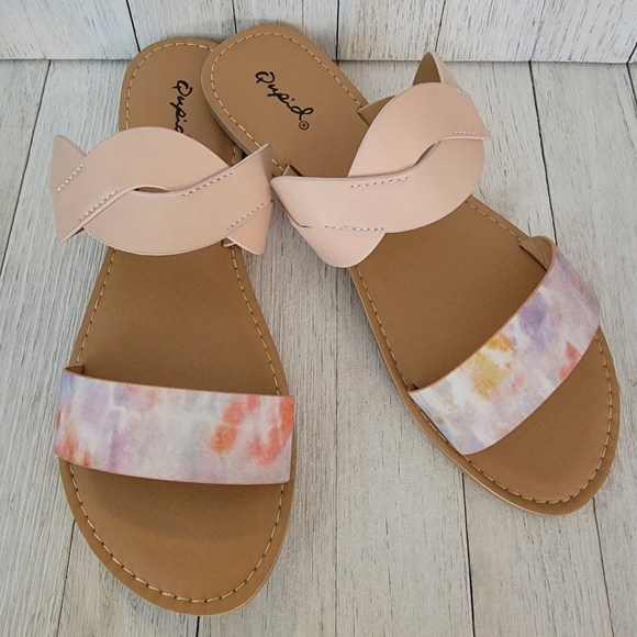 Qupid Shoes - SALE!! QUPID- NUDE SLIDE ON SANDALS